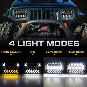Faros LED 5x7 7x6 55W DOT 500% más brillantes, antideslumbrantes, con DRL, señal de giro, luz alta/baja, haz sellado para XJ - Product Image 3