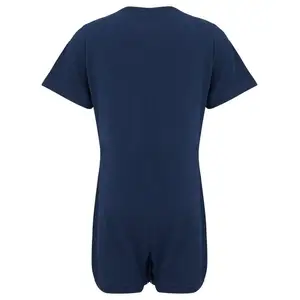 Unisex kısa kollu Bodysuit hastane elbisesi kabartmalı baskılı adaptif giyim hastaları her yaştan özel ihtiyaçlar tasarlanmış yetişkinler