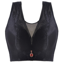 BH Tanpa Kawat Bordir untuk Wanita, Push Up, Lingerie Seksi, Ukuran Besar 34-50