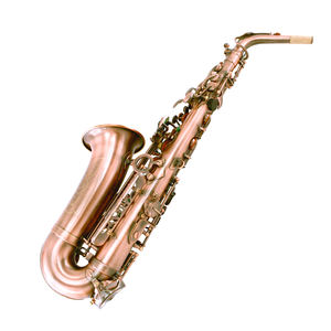 ヴィンテージプロフェッショナルアルトサックス（E♭調、マットレッド）、初心者＆演奏者向け - Product Image 1