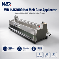 WD-HJS1000 28m/min 220V pour film alimentaire, chimique, papier, métal, rouleau applicateur de colle thermofusible électrique automatique de 1000 mm, facile à utiliser