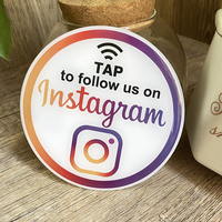 Tarjeta de Visita NFC de 10 cm para Redes Sociales, Tocar para Seguir en Instagram, Snapchat, WhatsApp, Facebook, Letrero de Reseñas de Trustpilot