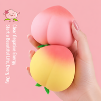 Jouets sensoriels anti-stress en caoutchouc personnalisés en gros, à rebond lent, en forme de pêche réaliste, mignons et moelleux