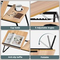 Haute qualité service tour bureau ordinateur portable lit Table support de lecture support pour ordinateur portable plateau de lit pour ordinateur portable avec jambes pliables tasse fente