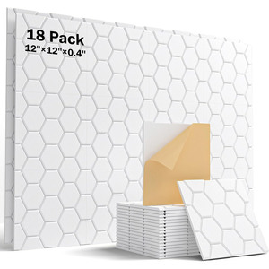 Hexagon Acoustic <strong>Wall</strong> Panels Modern Self-Adhesive Eco-friendly 29dB Noise Reduction <strong>Honeycomb</strong> Design for Outdoor Bedroom Hotel - Product Image 2