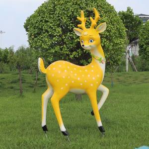 Diskon besar baja nirkarat lucu kartun rusa patung tahan cuaca untuk taman luar ruangan rumput taman dekorasi - Product Image 2