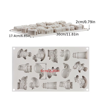 Moule en silicone personnalisable Candyer pour fondant, château et cheval à bascule, moule à biscuits pour construction de château, moule DIY pour fondant et gâteau au chocolat