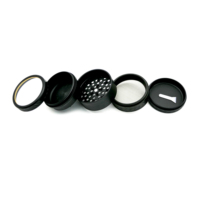 Broyeur à herbes en aluminium 6063 de 63 mm de qualité supérieure avec dents à profil breveté, vente en gros d'usine, commande en gros, accessoires pour fumeurs