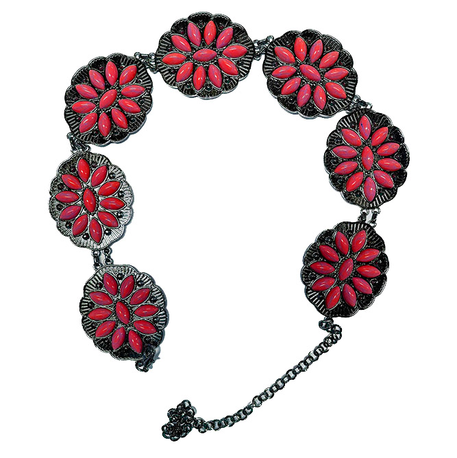 Лидер продаж, яркий ремень с цепочкой Concho, Детские бирюзовые ремни на Западном заказ