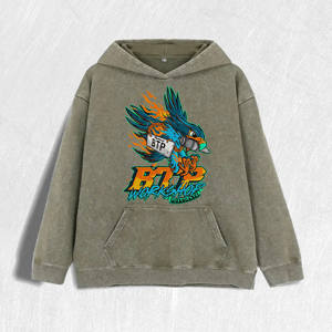 Sweat-shirt rétro délavé avec graphisme « <span class=keywords><strong>BTP</strong></span> Workshop » et aigle, 100 % coton, 6 couleurs, entrepôt américain - Product Image 4