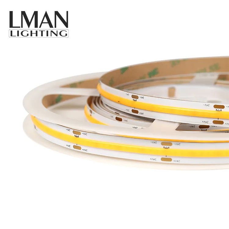 לבן חם אור 320 נוריות/m Cob 10mm רוחב Dc24v 10w Led הרצועה