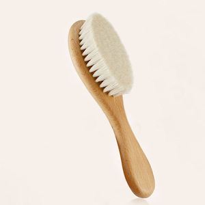 High Quality Baby Hair Cleaning Brush with Beech Wooden Handle - Product Image 1