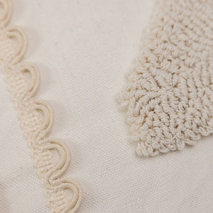 وسائد بوهيمية مربعة مزخرفة من إنيرمور للديكور المنزلي، غطاء وسادة من البوليستر والقطن بلون العاج مع شراشيب للأريكة المنزلية - Product Image 4