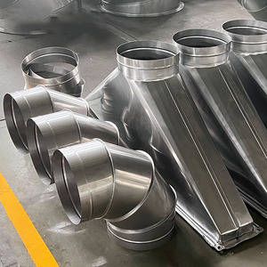 Customized 90 Degree Spiral Air Duct Elbow <strong>Fittings</strong> 304 Stainless Steel Rainproof Reduced Diameter 45 Elbow Welding - Product Image 3