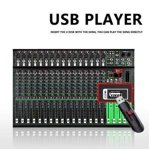 GAX-PK16 Nouveau mélangeur de la <span class=keywords><strong>série</strong></span> PK avec 99DSP Égaliseur double à 7 segments USB BT 16 canaux Scène KTV Mélangeur audio professionnel - Product Image 2