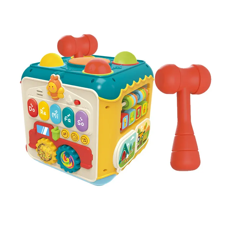 Baby Puzzle Spiele mit Musik Licht <span class=keywords><strong>7</strong></span> Seite Activity Cube