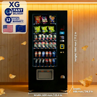 Distributeur automatique de boissons le plus vendu en Europe - Mini distributeur automatique de snacks pour aliments et boissons avec paiement en espèces et par carte