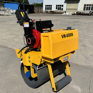 Single Drum Hochwertige Walk Behind Vibrations-Straßen walze Mini-Walzen-Sphätverdichter-Baumaschine - Product Image 3
