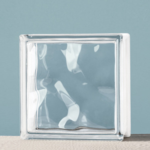 Ultra net darbeye dayanıklı dekoratif buzlu kablolu cam blok yangın dereceli içi boş yapı taşları tuğla perde duvar - Product Image 1