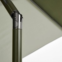 2026 Luxuriöser 3 m großer sechseckiger Aluminium-Sonnenschirm mit Doppelüberdachung für den Außenbereich, ideal für Restaurants, Gärten und Pools
