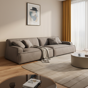 Divano in Tessuto Minimalista Italiano a Tre Posti, Design Lineare con Tessuto Tecnico Opaco <span class=keywords><strong>per</strong></span> <span class=keywords><strong>Arredamento</strong></span> <span class=keywords><strong>Moderno</strong></span> del <span class=keywords><strong>Soggiorno</strong></span> - Product Image 1