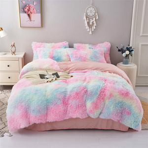 Juego <span class=keywords><strong>de</strong></span> Ropa <span class=keywords><strong>de</strong></span> Cama <span class=keywords><strong>de</strong></span> Lujo <span class=keywords><strong>de</strong></span> Felpa Larga <span class=keywords><strong>de</strong></span> Piel Sintética, <span class=keywords><strong>Funda</strong></span> <span class=keywords><strong>de</strong></span> Edredón, Sábana, <span class=keywords><strong>Funda</strong></span> <span class=keywords><strong>de</strong></span> Almohada, Sábana Ajustable, Franela, Terciopelo, Microfibra Peluda, 40 Piezas - Product Image 2