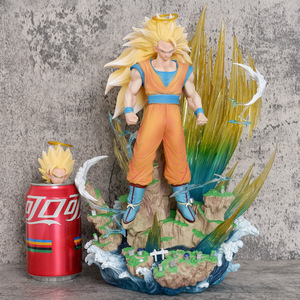 Figurine de poupée japonaise à double tête Dragon Super Saiyan Son <span class=keywords><strong>Goku</strong></span> de 33cm, jouet DBZ, figurine en PVC - Product Image 1