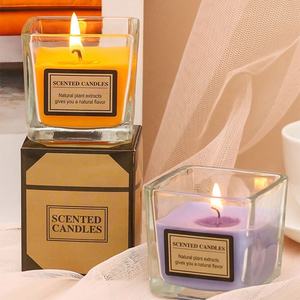 أكواب شموع زجاجية فاخرة مصنوعة يدويًا بنكهات مخصصة لحفلات الزفاف وديكور المنزل والكريسماس وعيد الفصح بروائح جذابة - Product Image 4