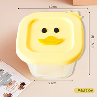 MIXWARES Contenants alimentaires en verre sans BPA pour enfants avec couvercles en silicone – Bols hermétiques amovibles avec marquages gradués, compatibles micro-ondes
