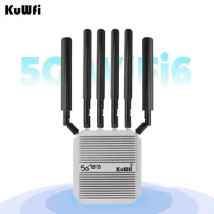 3000Mbps KuWFi 2.5G port wifi 5g lte routeur sans fil 5g carte sim NSA/SA Enrutador 360 couverture wifi routeur 5g extérieur