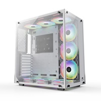 DIY White Aluminum Alloy Gaming EATX ATX MATX Tempered Glass Side Panel Cooling Design Full Tower Pc Case Computer Gaming