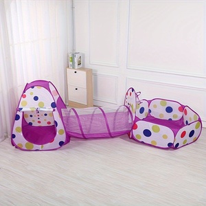 3pcs Garçons Enfants Tente de Jeu Baby Space World Playhouse Toy Toddler Princess Tent avec Ball Pool <span class=keywords><strong>Tunnel</strong></span> - Product Image 4