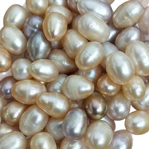 Perlas de Agua Dulce Blancas, Rosas y Moradas de 9-10 mm, Gotas de Agua y Cuentas Sueltas de Colores Mezclados, Forma de Patata, para Joyería - Product Image 5