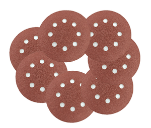 5 inç cırt cırt kum disk 120 kum alüminyum oksit zımpara kağıdı 8-Hole yuvarlak zımpara ahşap parlatma için - Product Image 2