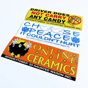 Serigrafía a prueba de rayos UV autoadhesivo personalizado troquelado <span class=keywords><strong>Logo</strong></span> vinilo coche pegatinas para parachoques pegatinas personalizadas - Product Image 1