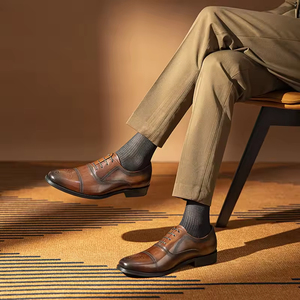 Nouvelles Mocassins Homme S0068X en Cuir Véritable de Vachette, Style Gentleman, Formelles, à Enfiler, Camouflage Perlé, Légères et Brodéées pour Mariage - Product Image 4