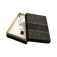 Carpeta de Papel Recubierto Premium para Empaque de Camisas con Forro de Cartón, Sello Personalizado en Relieve, Portátil para Comercio Minorista de Moda de Alta Gama