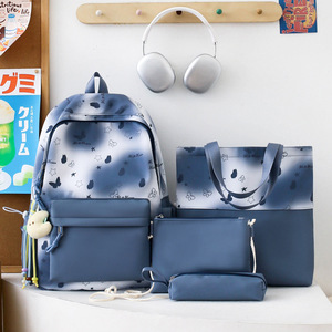 Sacs à dos scolaires pour étudiants, élégants, polyvalents, grande capacité, légers, simples, décontractés, avec fermeture éclair, en nylon respirant - Product Image 5