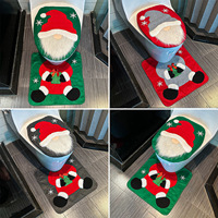 Papier toilette jetable en tissu à thème de Noël, motif Père Noël sans visage, style européen, pour l'exportation transfrontalière