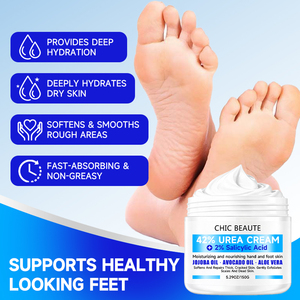 CHIC BEAUTE Crème à l'urée 42% + Acide Salicylique 2% Marque Privée, Crème Anti-Acné pour les Pieds, Répare les Talons Fissurés, les Cuticules et les Peaux Mortes - Product Image 2
