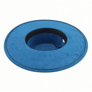 Custom Outdoor Wholesale Fashion Design Wide Brim Panama <b>Hat</b> Men Party Felt Suede Fedora <b>Hat</b> With <b>Band</b> - Product Image 5