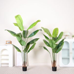 Pianta in Vaso a Foglia Grande Stile Nordico, Simulazione di Banana, Facile da Mantenere, Impermeabile e Durevole, Decorazione - Product Image 3