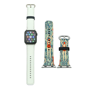 Bracelet de montre en silicone et cuir PU pour Apple Watch, sublimation par transfert thermique, bracelet de montre intelligente - Product Image 1