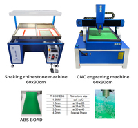 Máquina automática de colocación de diamantes de imitación de 100x60cm, máquina de agitación de diamantes de imitación controlada por PLC para plantillas de cristal