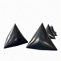 Bouée de natation gonflable noire en forme de pyramide, marqueur flottant en PVC pour piscine, lac, rivière, course aquatique