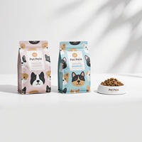 Pochette à fond plat imprimée personnalisée pour aliments secs pour chiens et chats