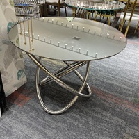 Table Ronde Élégante pour Gâteau de Mariage, Base en Acier Inoxydable, Tables de Réception pour Événements, Fêtes, Cafés, Restaurants, Salons