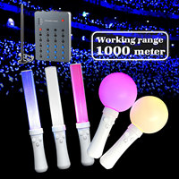 Bâton lumineux LED en forme de cœur personnalisable, synchronisé sans fil DMX, pour concerts