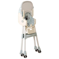 Chaise haute portable multifonctionnelle moderne et réglable pour bébé, en plastique, avec roulettes, pour salle à manger, idéale pour l'alimentation des enfants