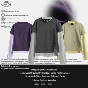 Camiseta de Manga Larga para <span class=keywords><strong>Mujer</strong></span>, Casual, de Otoño, con Cuello Redondo, Corte Ajustado, Bloques de Color, Transpirable, con Logotipo Personalizado - Product Image 1